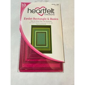 HEARTFELT CREATIONS HCD2-7189 EYELET RECTANGLE & BASICS - CRAFT DIES